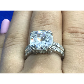 Sky Jewelry Серебряное кольцо с фианитом