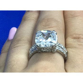 Sky Jewelry Серебряное кольцо с фианитом
