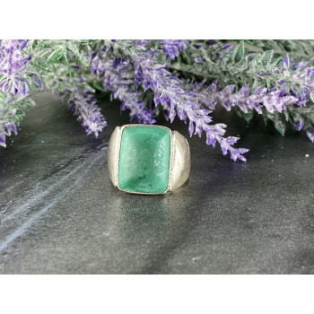 Sky Jewelry Мужское Серебряное Кольцо 925 проба с зеленым Нефритом