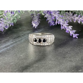 Sky Jewelry Мужское Серебряное Кольцо 925 проба с камнями Шпинель и Фианиты