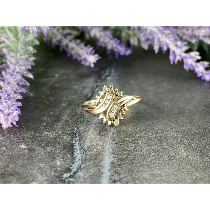 Sky Jewelry Золотое Кольцо 10К (417 проба) с Бриллиантами