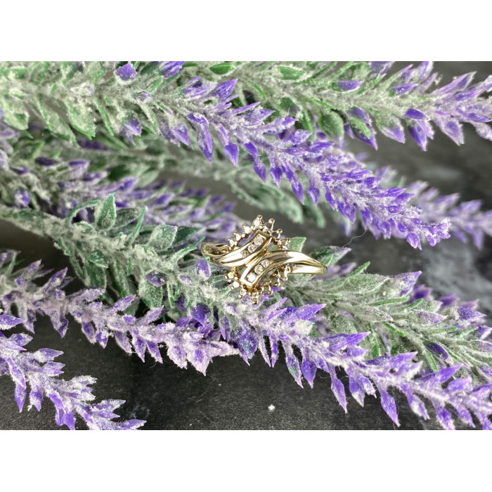 Sky Jewelry Золотое Кольцо 10К (417 проба) с Бриллиантами