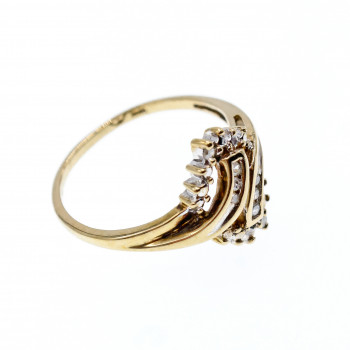 Sky Jewelry Золотое Кольцо 10К (417 проба) с Бриллиантами