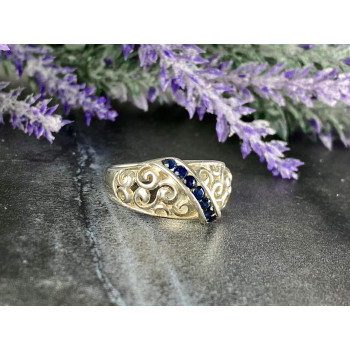 Sky Jewelry Серебряное кольцо 925 проба с Сапфирами