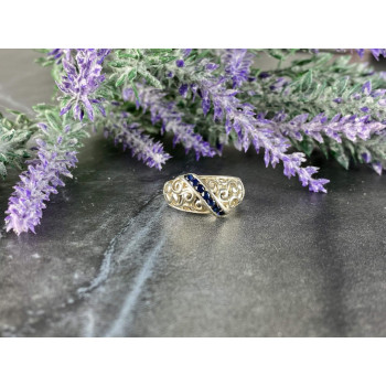Sky Jewelry Серебряное кольцо 925 проба с Сапфирами