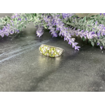 Sky Jewelry Серебряное кольцо 925 пробы с Хризолитом