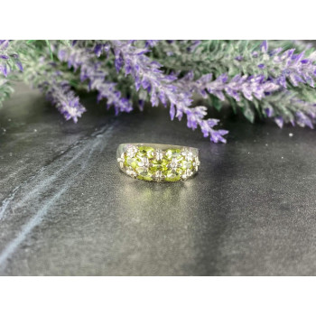 Sky Jewelry Серебряное кольцо 925 пробы с Хризолитом