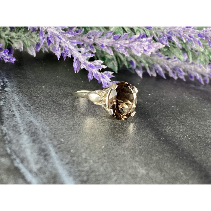 Sky Jewelry Серебряное кольцо с камнем Гессонит