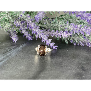 Sky Jewelry Серебряное кольцо с камнем Гессонит