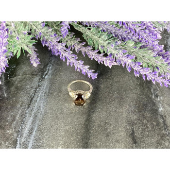 Sky Jewelry Серебряное кольцо с камнем Гессонит