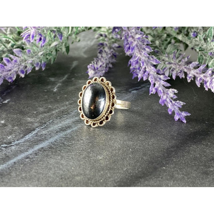 Sky Jewelry Винтажное Серебряное кольцо с Гематитом