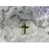 Sky Jewelry Золотой Крестик с Изумрудами и Бриллиантами 10К (417 проба)