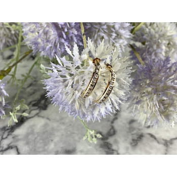 Sky Jewelry Золотые Серьги 14К (585 проба)  с  Бриллиантами