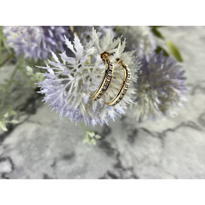 Sky Jewelry Золотые Серьги 14К (585 проба)  с  Бриллиантами
