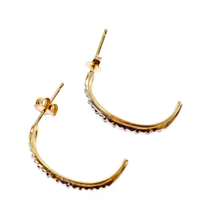 Sky Jewelry Золотые Серьги 14К (585 проба)  с  Бриллиантами