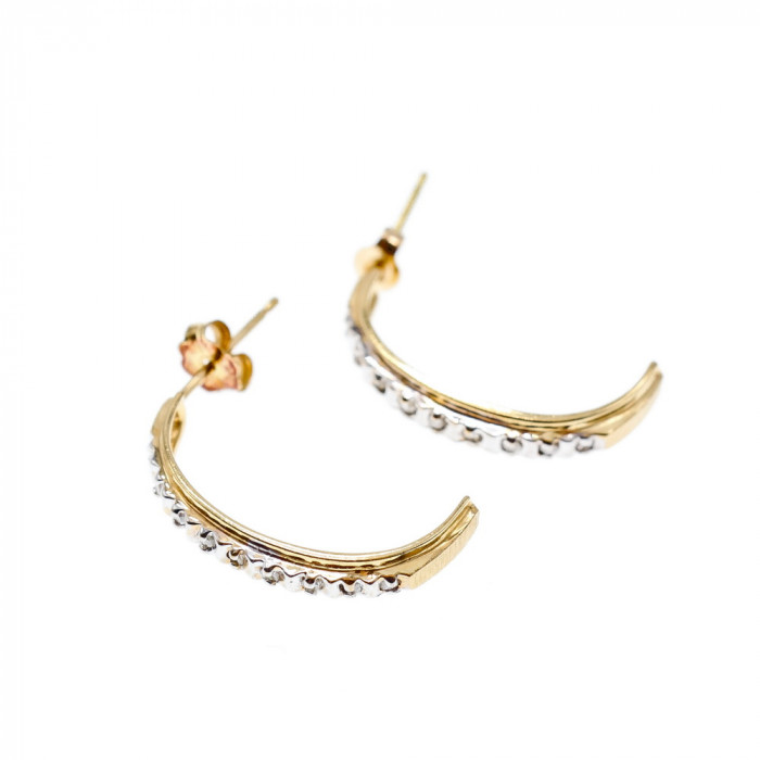 Sky Jewelry Золотые Серьги 14К (585 проба)  с  Бриллиантами