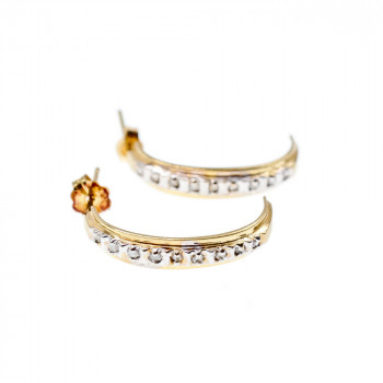 Sky Jewelry Золотые Серьги 14К (585 проба)  с  Бриллиантами