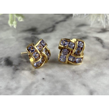 Sky Jewelry Золотые Серьги  с Танзанитом 10К (417 проба)
