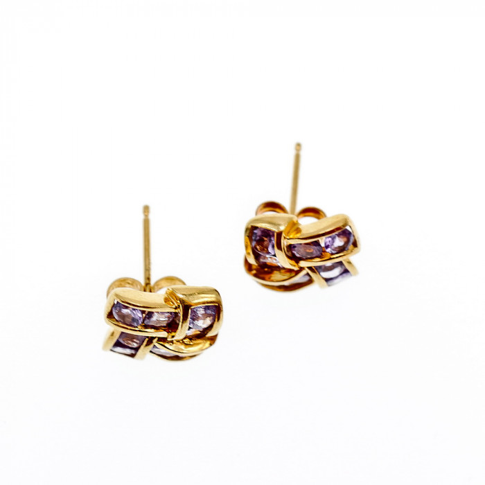 Sky Jewelry Золотые Серьги  с Танзанитом 10К (417 проба)