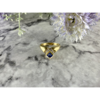 Sky Jewelry Золотое кольцо с Танзанитом и Бриллиантами