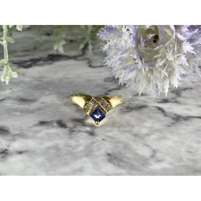 Sky Jewelry Золотое кольцо с Танзанитом и Бриллиантами