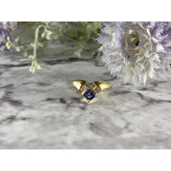 Sky Jewelry Золотое кольцо с Танзанитом и Бриллиантами