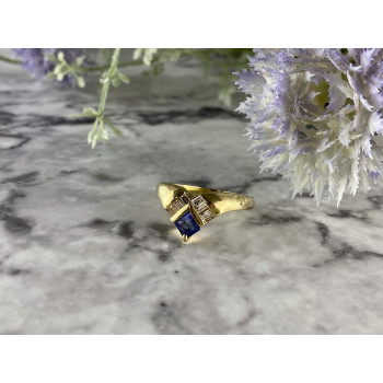 Sky Jewelry Золотое кольцо с Танзанитом и Бриллиантами