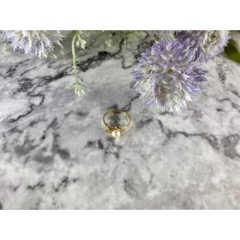 Sky Jewelry Золотое кольцо с Жемчугом и Бриллиантом