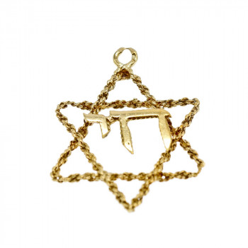 Sky Jewelry Золотой кулон Звезда Давида