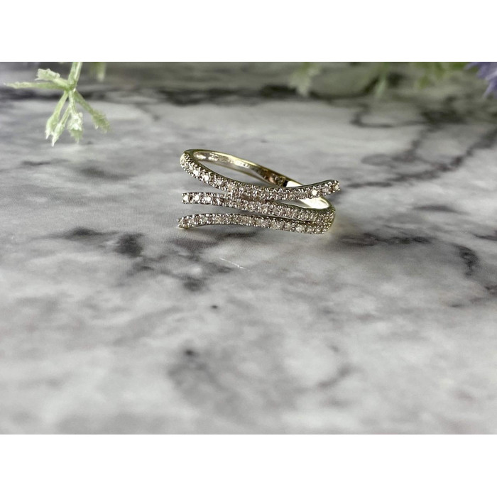 Sky Jewelry Золотое Кольцо 14К (585 проба) с Бриллиантами *Сияние Алмаза*