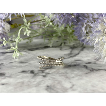 Sky Jewelry Золотое Кольцо 14К (585 проба) с Бриллиантами *Сияние Алмаза*