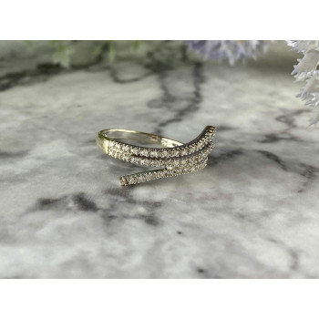 Sky Jewelry Золотое Кольцо 14К (585 проба) с Бриллиантами *Сияние Алмаза*