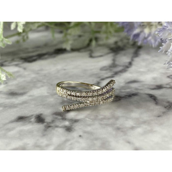 Sky Jewelry Золотое Кольцо 14К (585 проба) с Бриллиантами *Сияние Алмаза*