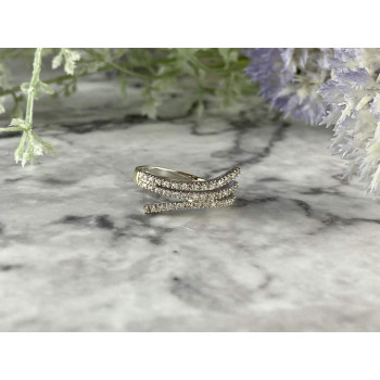 Sky Jewelry Золотое Кольцо 14К (585 проба) с Бриллиантами *Сияние Алмаза*