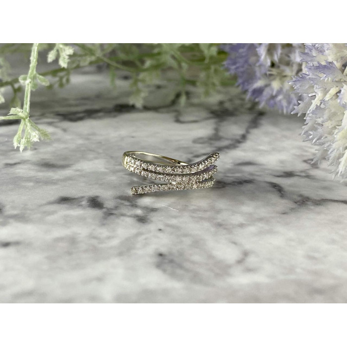 Sky Jewelry Золотое Кольцо 14К (585 проба) с Бриллиантами *Сияние Алмаза*