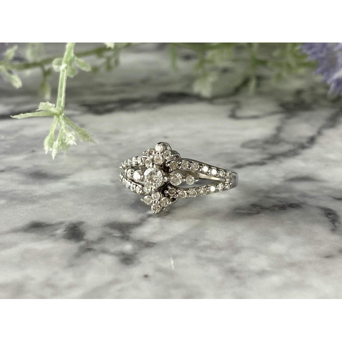 Sky Jewelry Золотое кольцо 14К (585 проба) с Бриллиантами