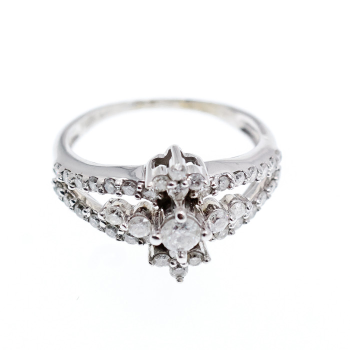 Sky Jewelry Золотое кольцо 14К (585 проба) с Бриллиантами