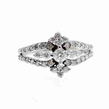 Sky Jewelry Золотое кольцо 14К (585 проба) с Бриллиантами