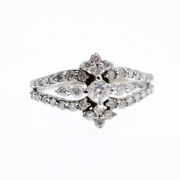 Sky Jewelry Золотое кольцо 14К (585 проба) с Бриллиантами