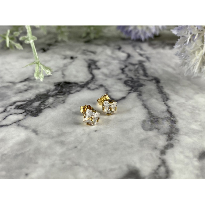 Sky Jewelry Серебряные Серьги в позолоте 925 проба с белым Топазом