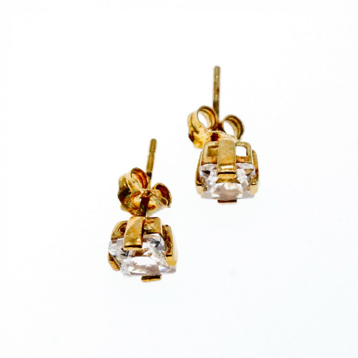 Sky Jewelry Серебряные Серьги в позолоте 925 проба с белым Топазом