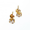 Sky Jewelry Серебряные Серьги в позолоте 925 проба с белым Топазом
