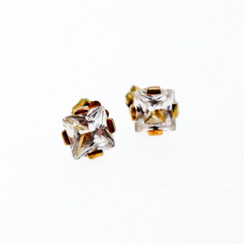 Sky Jewelry Серебряные Серьги в позолоте 925 проба с белым Топазом