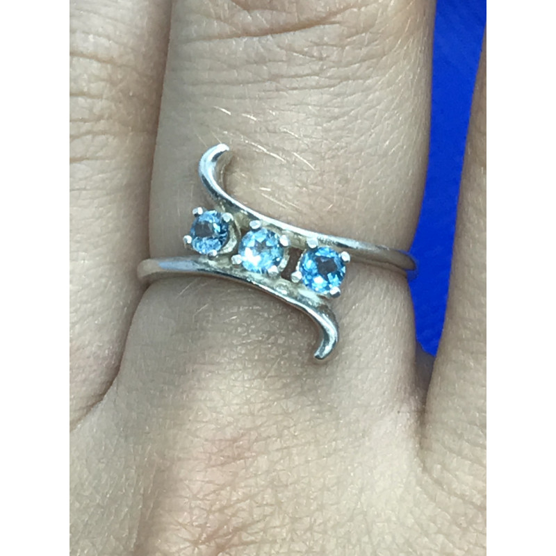 Sky Jewelry Sterling Silver кольцо с голубой Шпинелью