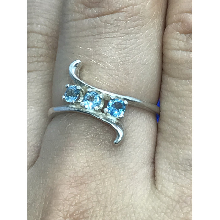 Sky Jewelry Sterling Silver кольцо с голубой Шпинелью