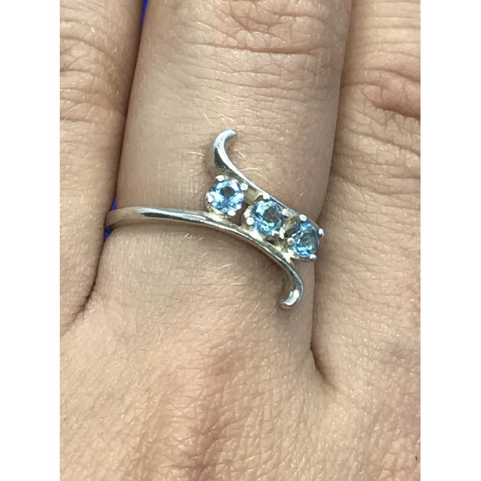 Sky Jewelry Sterling Silver кольцо с голубой Шпинелью