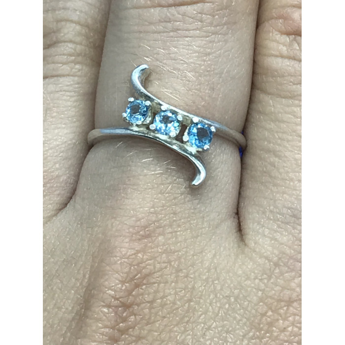 Sky Jewelry Sterling Silver кольцо с голубой Шпинелью