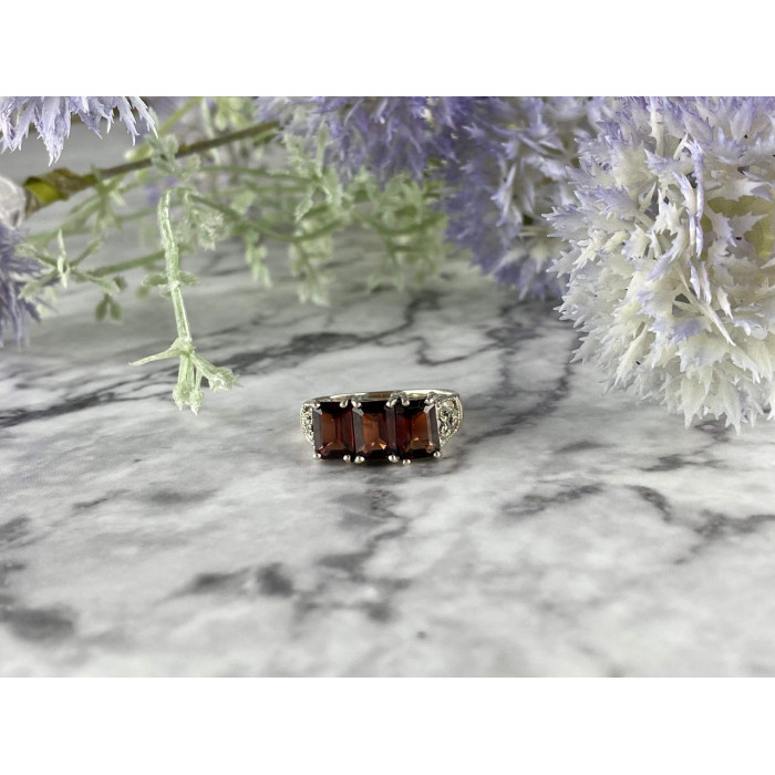 Sky Jewelry Винтажное Серебряное кольцо 925 проба с Альмандином