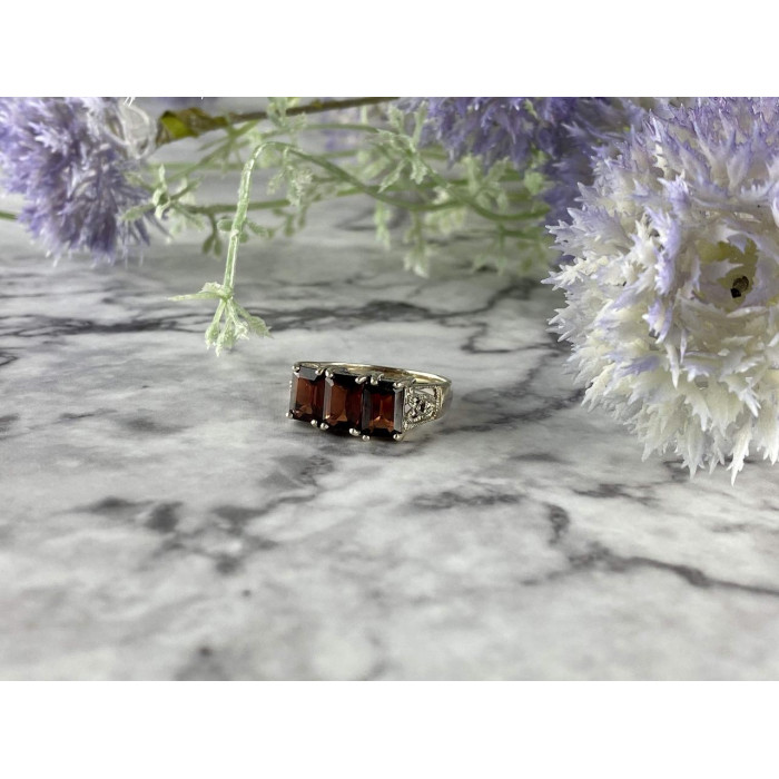 Sky Jewelry Винтажное Серебряное кольцо 925 проба с Альмандином