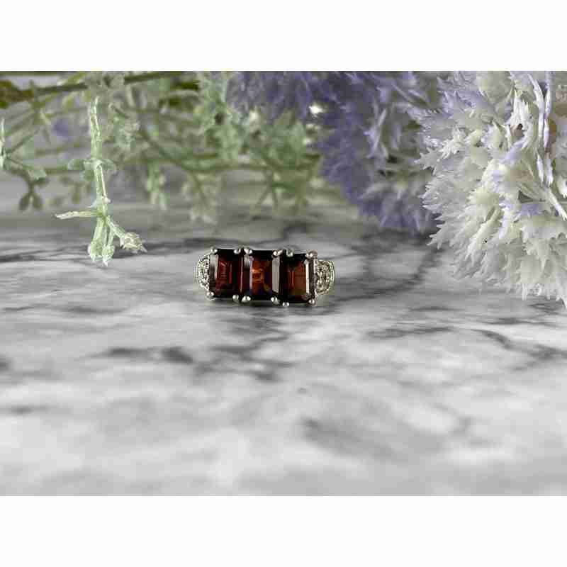 Sky Jewelry Винтажное Серебряное кольцо 925 проба с Альмандином